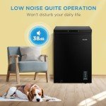 COMFEE' 99L Freestanding Chest Freezer - Black