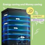 COMFEE' 99L Freestanding Chest Freezer - Black