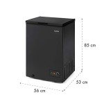 Klarstein Compact Chest Freezer with Floor Rollers