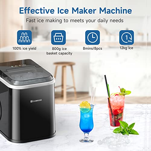 CUMEOD Countertop Ice Maker with LED Display
