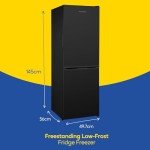Russell Hobbs Black Low Frost Fridge Freezer 60/40