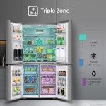 Hisense American Door Fridge with WiFi, 609L