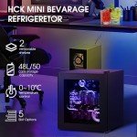 HCK 48L Cyberpunk Mini Fridge with Glass Door