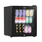 50L Mini Fridge with LED Light & Lock