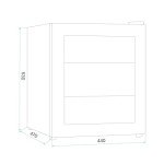 50L Mini Fridge with LED Light & Lock