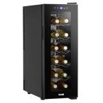 Baridi Black 12-Bottle Wine Cooler - Quiet & Touch Control