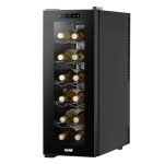 Baridi Black 12-Bottle Wine Cooler - Quiet & Touch Control