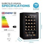 Subcold Viva24 Black Under Counter Wine Cooler