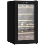 HOMCOM 24-Bottle Freestanding Wine Cooler - Black