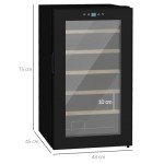 HOMCOM 24-Bottle Freestanding Wine Cooler - Black