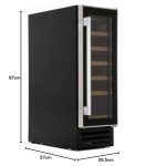 Hoover HWCB30UK Freestanding Wine Cooler - 19 Bottles