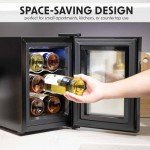 Baridi Thermoelectric 6-Bottle Tabletop Wine Cooler