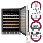 Cookology 60cm Stainless Steel Wine Cooler Cabinet