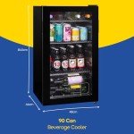 Russell Hobbs 93L Undercounter Beverage Fridge - Black