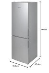 Willow 157L Freestanding Fridge Freezer - Silver