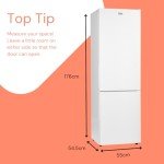 70/30 Split 260L White Combi Fridge Freezer