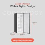 Cookology 163L Tall Freestanding Upright Freezer