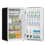 Comfee' 93L Retro Black Under Counter Fridge