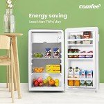 Comfee' 93L Retro Black Under Counter Fridge