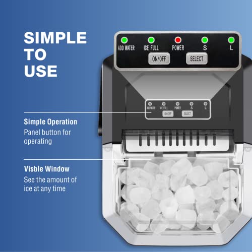 Self-Cleaning Portable Ice Maker Machine for Home & Office