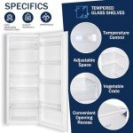 English Electric EEL240H Upright Larder Fridge 242 Litre 55cm wide