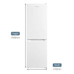 Cookology 174L Freestanding Fridge Freezer in White