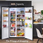 Russell Hobbs 442L Black American Fridge Freezer
