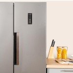 SIA 446L Silver American Style Fridge Freezer