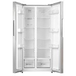 SIA 446L Silver American Style Fridge Freezer