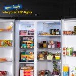 Russell Hobbs 442L Black American Fridge Freezer