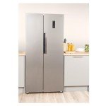SIA 446L Silver American Style Fridge Freezer