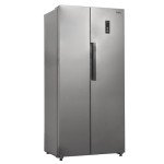 SIA 446L Silver American Style Fridge Freezer