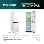 Hisense 256L Freestanding Fridge Freezer - White