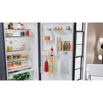 367L 70/30 Freestanding Silver Black Fridge Freezer