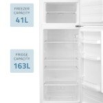 Cookology 204L Freestanding Fridge Freezer - White