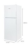 Willow 138L Slimline White Fridge Freezer