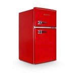 Montpellier Red Retro Undercounter Fridge Freezer