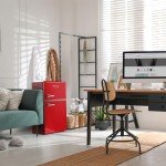 Montpellier Red Retro Undercounter Fridge Freezer