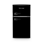 Montpellier Retro Black Undercounter Fridge Freezer