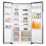 Teknix 519L Side by Side Fridge Freezer - Black