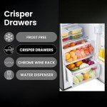 Teknix 519L Side by Side Fridge Freezer - Black