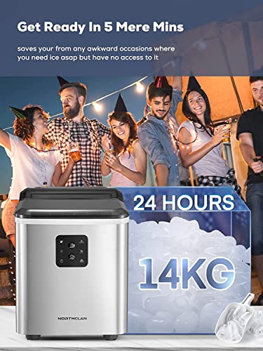 Countertop Ice Maker - 28 lbs/24H, LED Display, Self-clean
