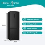 Hisense 495L Black Frost Free Fridge Freezer