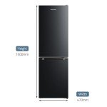 Cookology 174 Litre Freestanding Black Fridge Freezer
