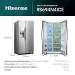 Hisense RS694N4ICF Side-by-Side Fridge Freezer with Water Dispenser