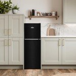 Willow 138L Top Mount Fridge Freezer - Black
