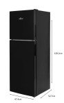 Willow 138L Top Mount Fridge Freezer - Black
