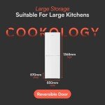 Cookology 185L 50/50 Freestanding Fridge Freezer - White