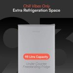Cookology UCIF93 Silver Undercounter Freestanding Fridge