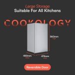 Cookology UCIF93 Silver Undercounter Freestanding Fridge